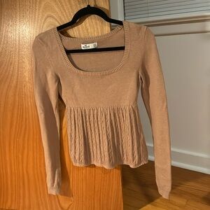 Hollister empire waist cotton long sleeve sweater size XS